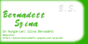 bernadett szina business card